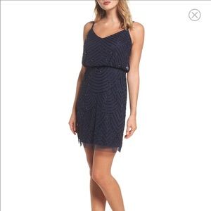 Adrianna Pappel Sequin Mesh Blouson Dress